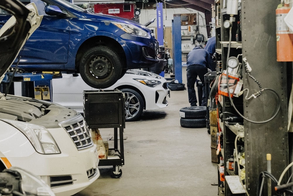 Car Care in Chicopee, MA At E&G Automotive. Vehicle in an auto repair shop for car care and maintenance