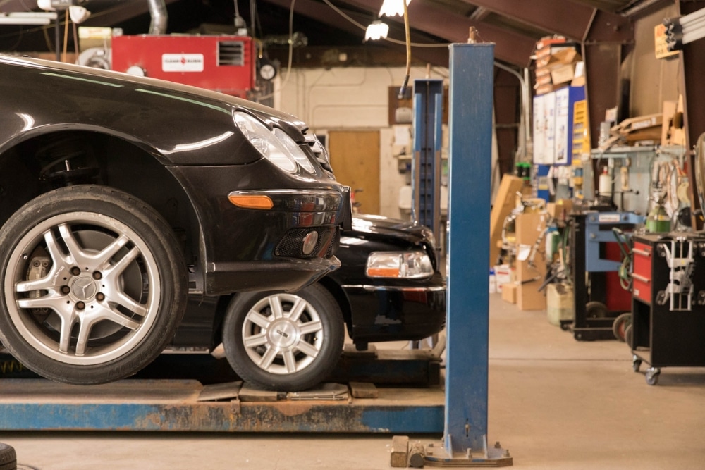 Post Holiday Car Maintenance, Preventative Maintenance in Chicopee MA At E&G Automotive. Vehicles being serviced in an auto repair shop for post holiday for maintenance